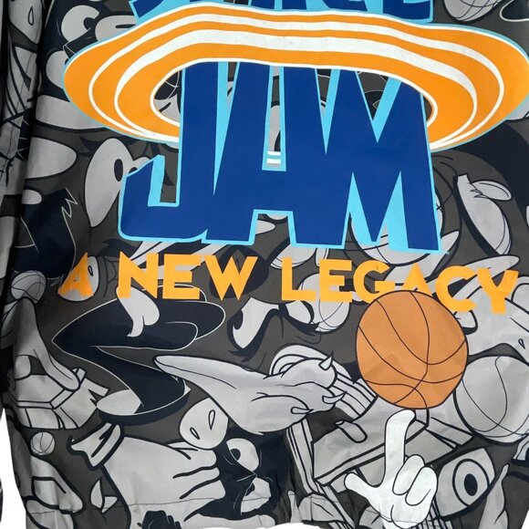 Looney Tunes Space Jam New Legacy Graphic Hooded Jacket M Full Zip Sporty Casual - Picture 9 of 10